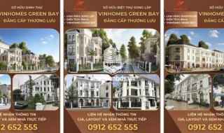 Chính chủ cần bán Biệt thự đơn lập (250m2) , Song lập (150m2), Shophouse (95m2) Vinhomes Green Bay