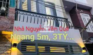 Nhà đẹp Nguyễn Văn Quá giáp GÒ VẤP_NGANG 5M, Rẻ 3TỶ...2 TẦNG,Sàn 80M2