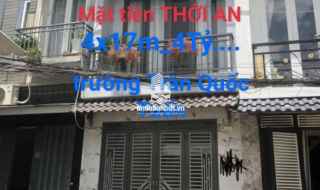 🏡Nhà đẹp MẶT TIỀN THỚI AN.Q.12 -  Rẻ 4TỶ, 4X17M - 2 TẦNG , Ngay Trường TRẦN QUÔC TUẤN