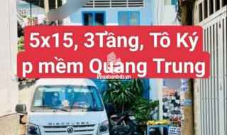 Bán gấp nhà 3TẦNG 75M2 NGANG 5M CHỈ HƠN 3TỶ TÔ KÝ, PM QUANG TRUNG Q.12