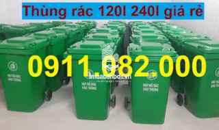  Bán thùng rác công nghiệp giá rẻ tại tiền giang, thùng rác 120l 240l- lh 0911082000