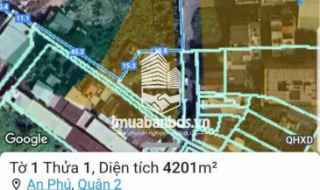 Bán đất thổ cư 3400m², Q.2, An Phú, 195 tỷ, sổ đỏ
