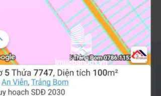 Bán đất An Viễn, giáp Tam Phước, giá 1.05 tỷ