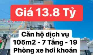 Bán CHDV Đường Phan Huy Ích 20 Phòng khoán 70tr/tháng- 110m2 - 7 Tầng chỉ 13,8 tỷ