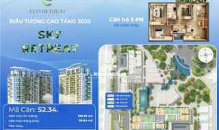 Căn hộ 3PN Sky Retreat Eco Retreat  giá gốc CĐT 4,3 tỷ (gồm VAT+KPBT), có vườn mây