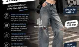 Quần Jeans Nữ Cá Tính Street Style Cá Tính Ống Rộng – Xu Hướng Thời Trang Dẫn Đầu Giới Trẻ Hiện Nay