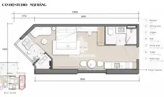Thiếu vốn cần bán nhanh căn hộ Studio view biển SkyM Hạ Long