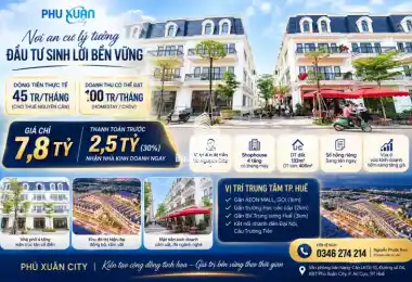 7,8 TỶ SỞ HỮU SHOPHOUSE MẶT PHỐ – 4 TẦNG, 132M² ĐẤT, 4 MẶT TIỀN ĐƯỜNG 7,8 TỶ SỞ HỮU SHOPHOUSE MẶT PHỐ – 4 TẦNG, 132M² ĐẤT, 4 MẶT TIỀN ĐƯỜNG