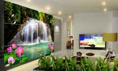 Ngôi nhà sinh động với tranh tường bằng gạch ốp