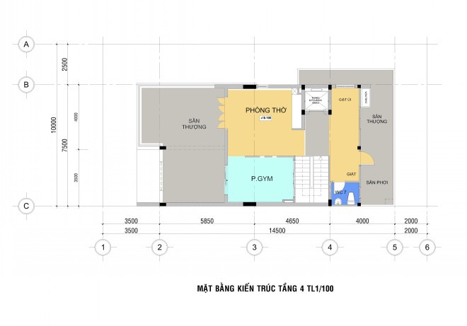 Tư vấn thiết kế nhà hiện đại kết hợp văn phòng, DT 10x14,5m