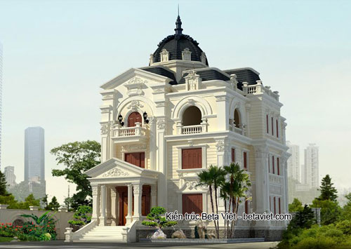 Tư vấn thiết kế biệt thự Pháp cổ nguy nga ở Quảng Bình