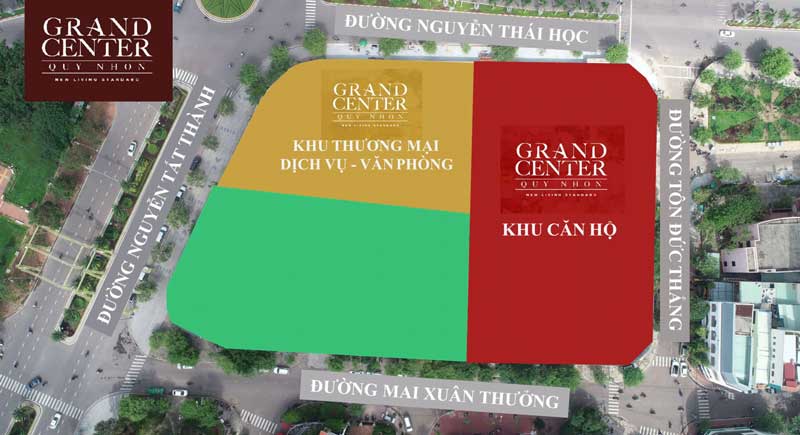 khu vực căn hộ Grand Center Quy Nhơn