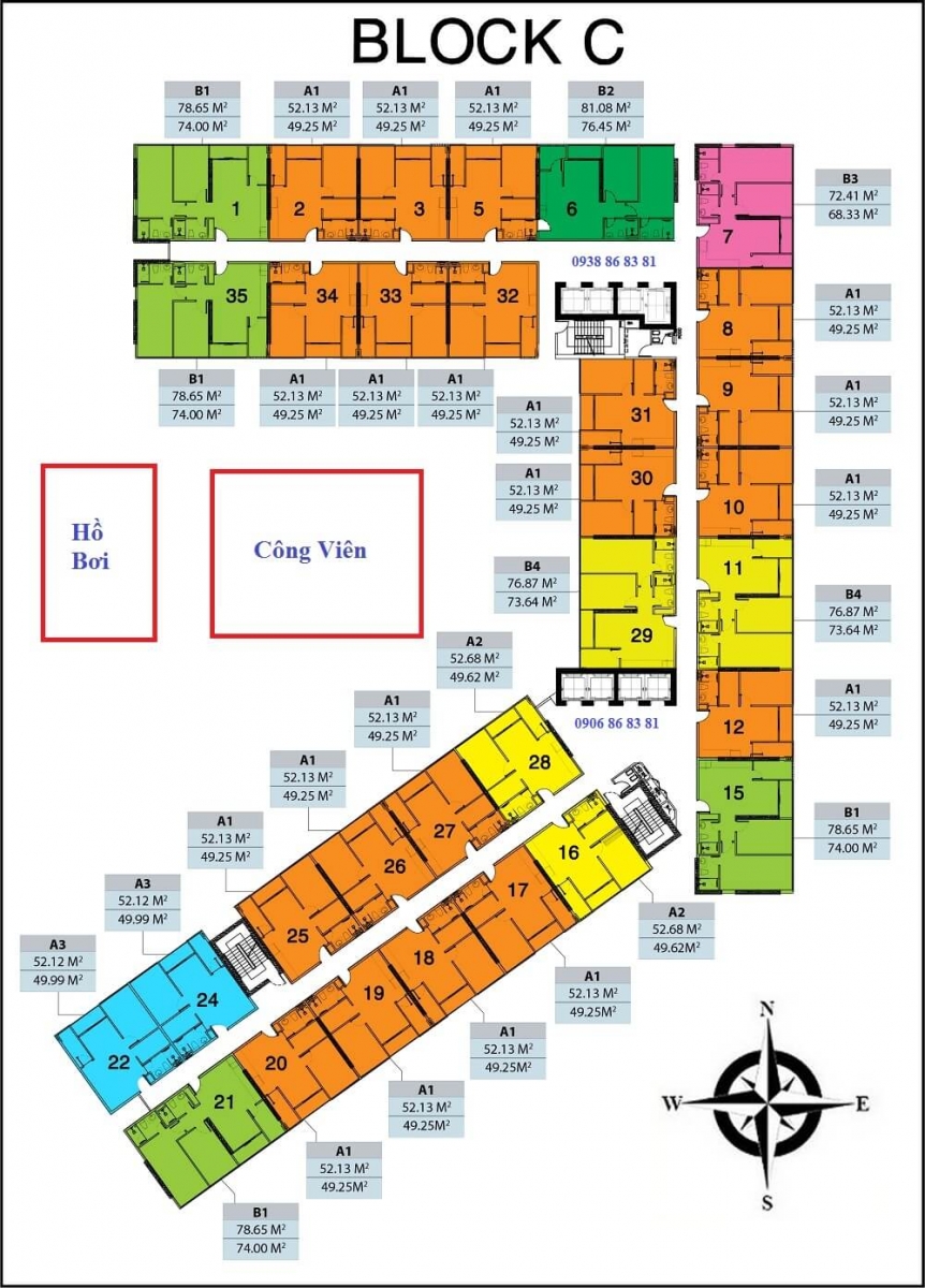 mặt bằng block c căn hộ city gate 4 quận 8