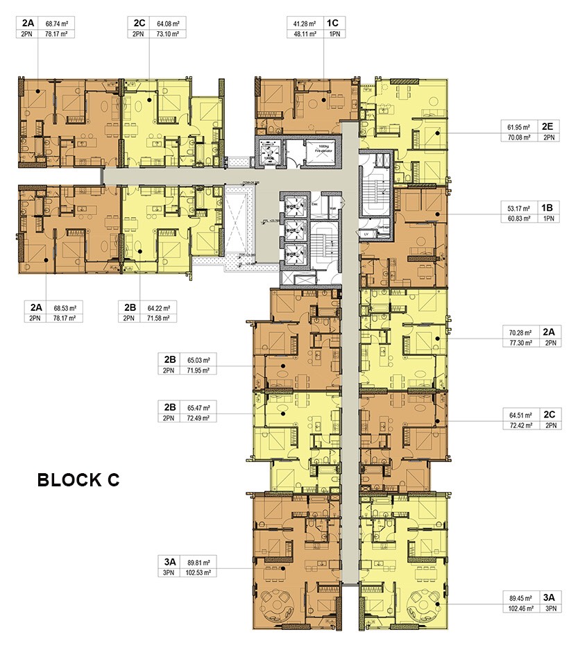 mặt bằng block c căn hộ kingdom 101 quận 10