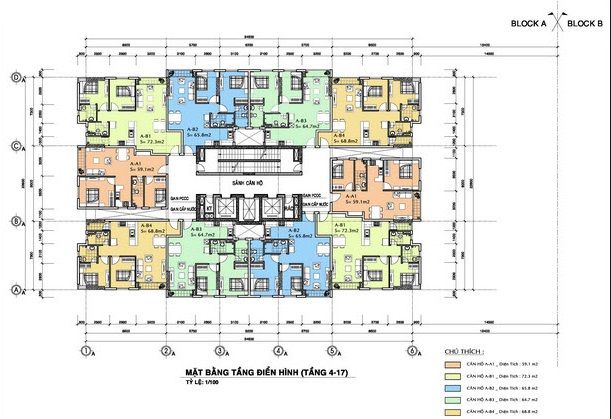 mặt bằng căn hộ chung cư v-star quận 7