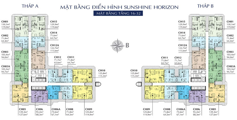 mặt bằng căn hộ sunshine horizon quận 4