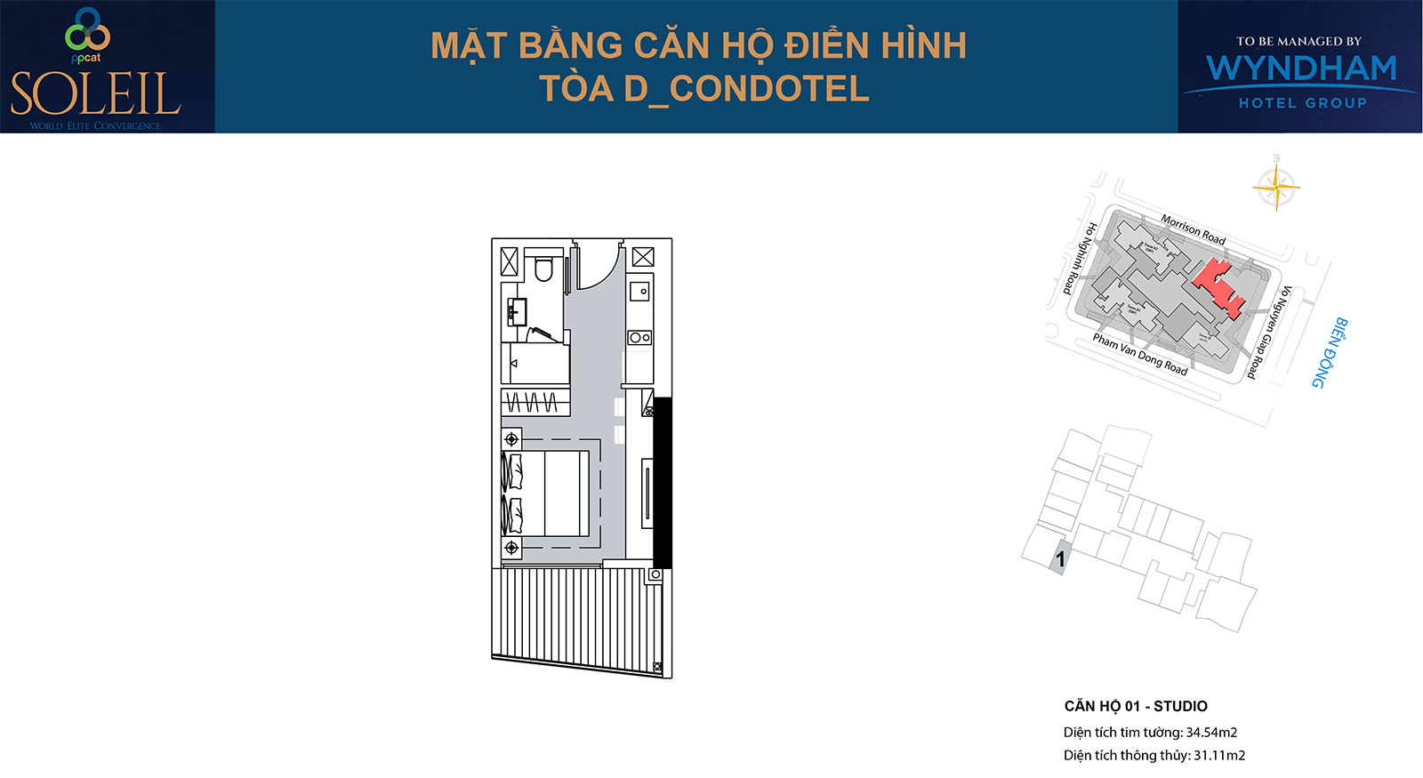 mặt bằng căn hộ wyndham soleil đà nẵng