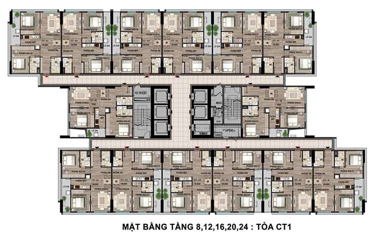 mặt bằng ct1 chung cư bộ công an 43 phạm văn đồng