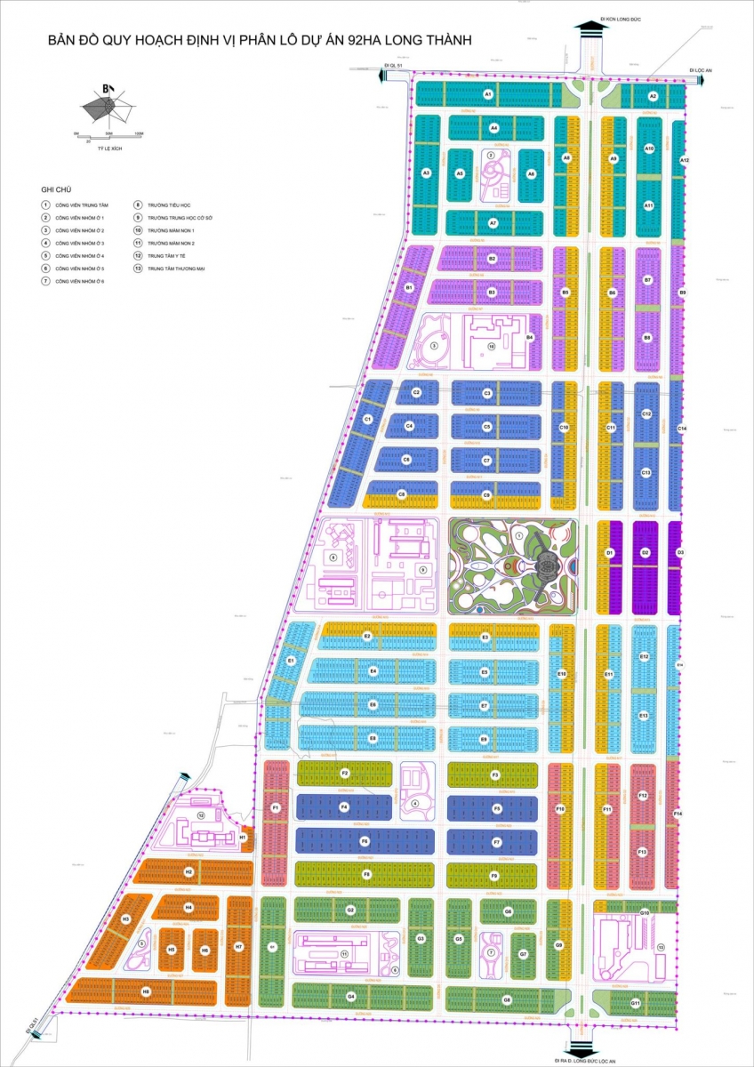 mặt bằng quy hoạch gem sky world long thành đồng nai