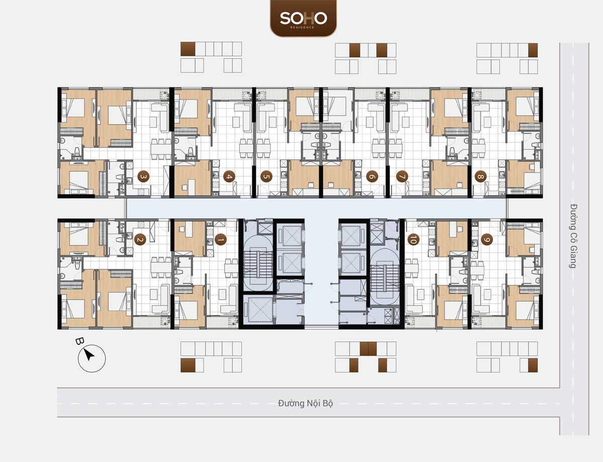 mặt bằng tầng căn hộ soho residence quận 1