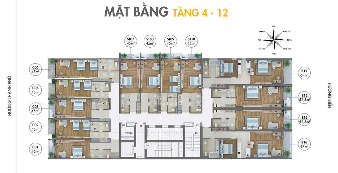 mặt bằng tms luxury hotel & residences