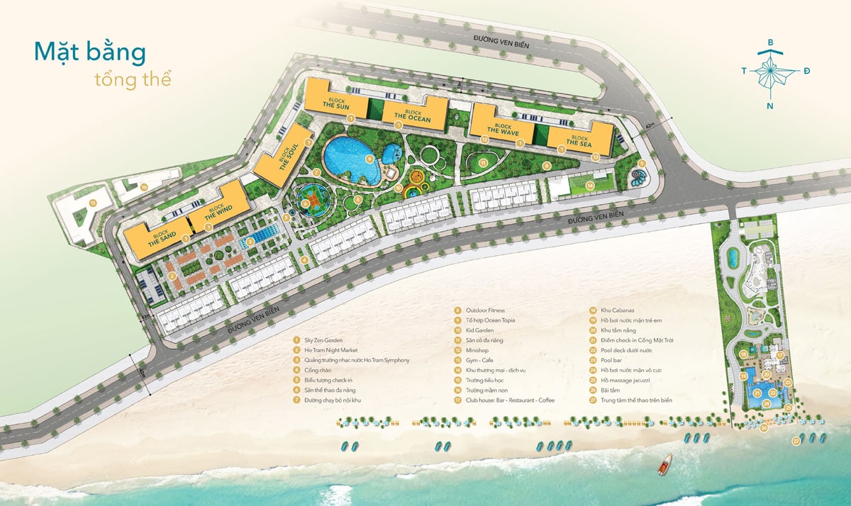 mặt bằng tổng thể căn hộ hồ tràm complex