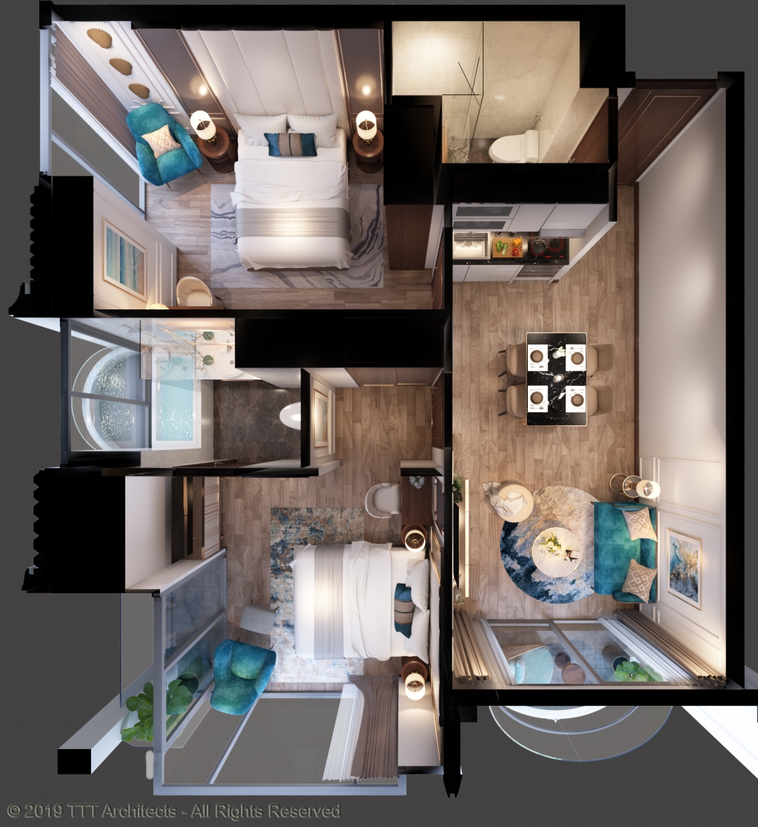 mẫu căn hộ condotel oyster gành hào
