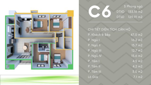 mẫu căn hộ cosmo city 2 quận 7