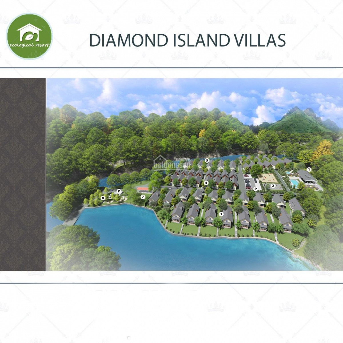mặt bằng diamond island villa resort