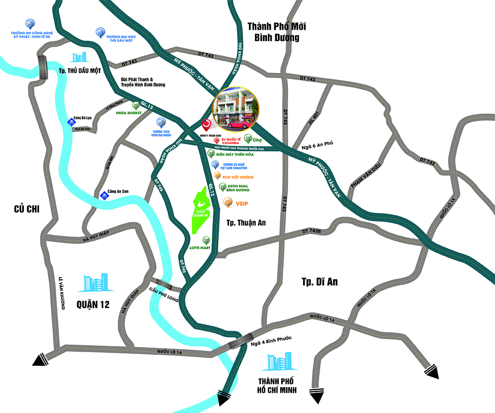vị trí căn hộ alva plaza bình dương