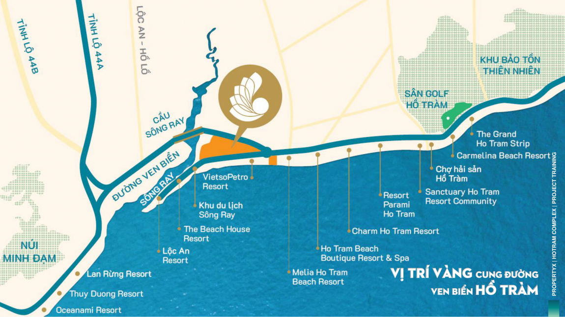 vị trí căn hộ hồ tràm complex