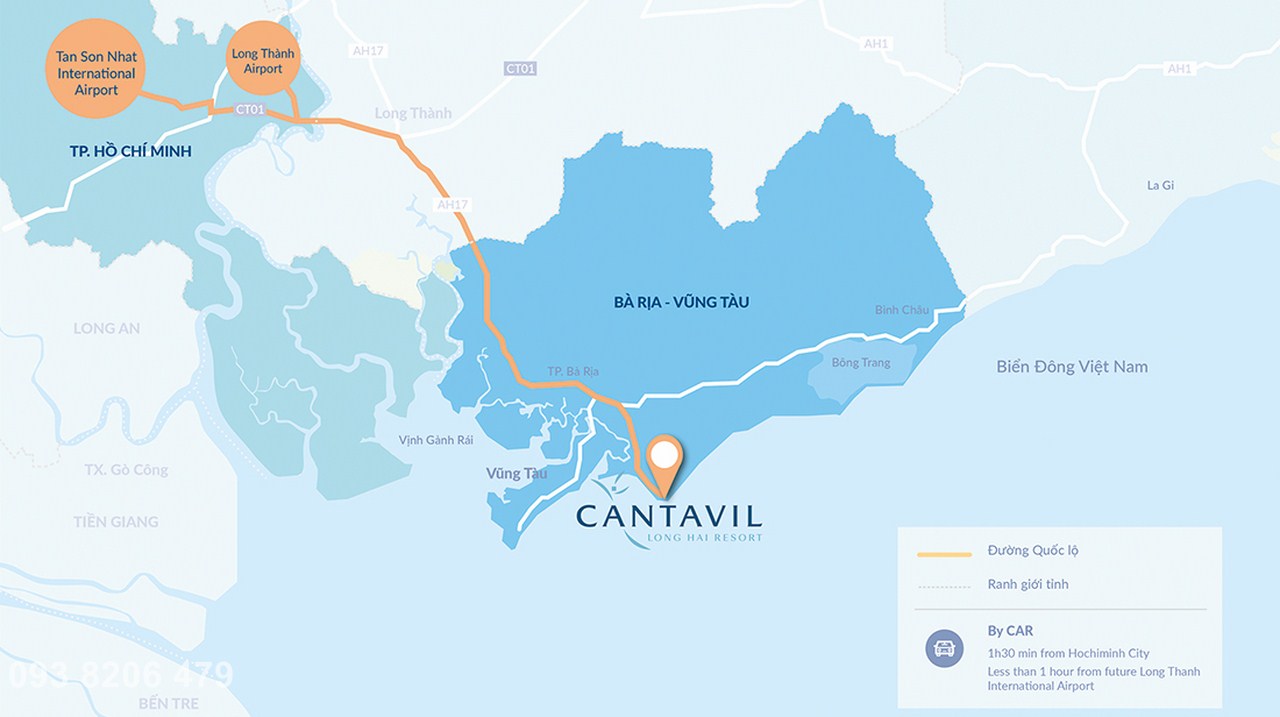 vị trí cantavil long hải resort