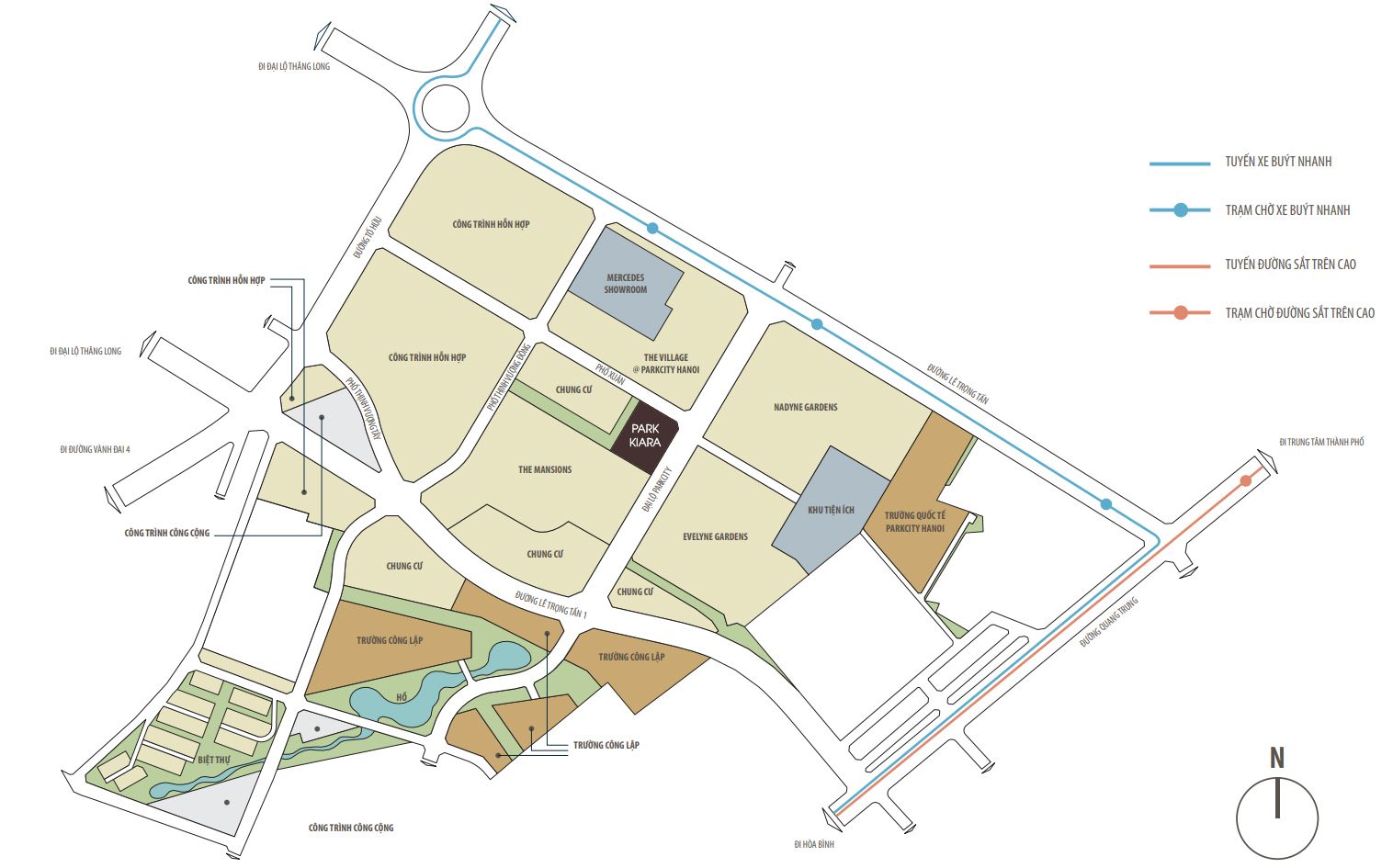 vị trí chung cư park kiara hà nội