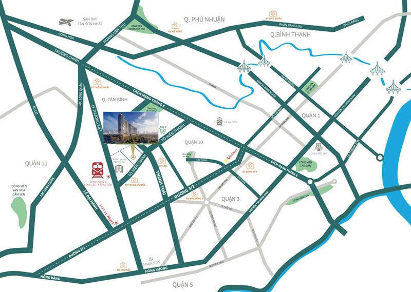 vị trí sunshine continental quận 10