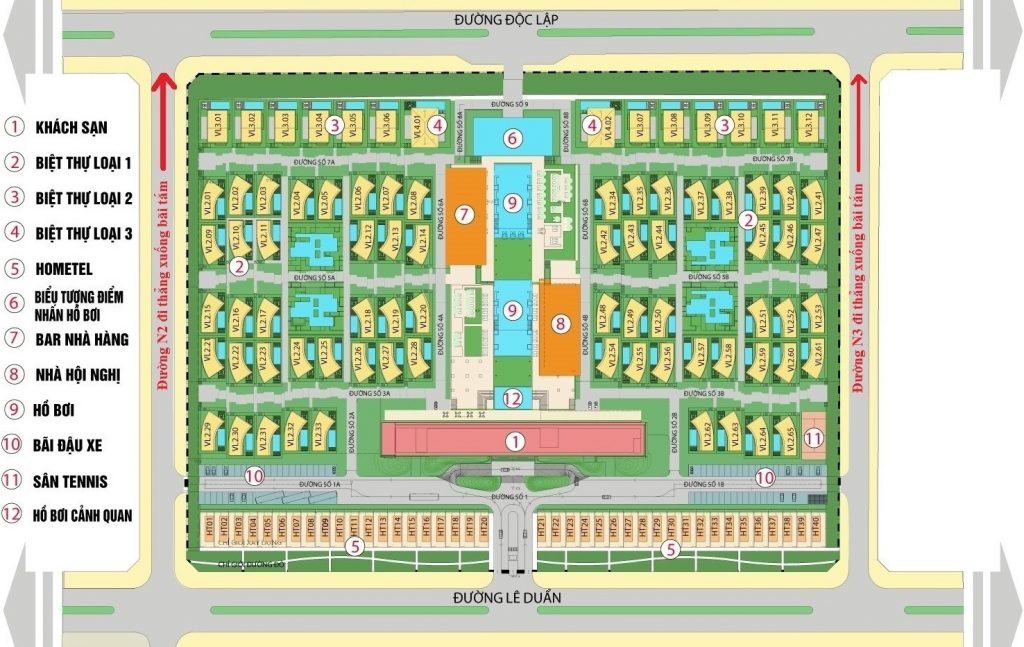 mặt bằng rosa alba resort phú yên
