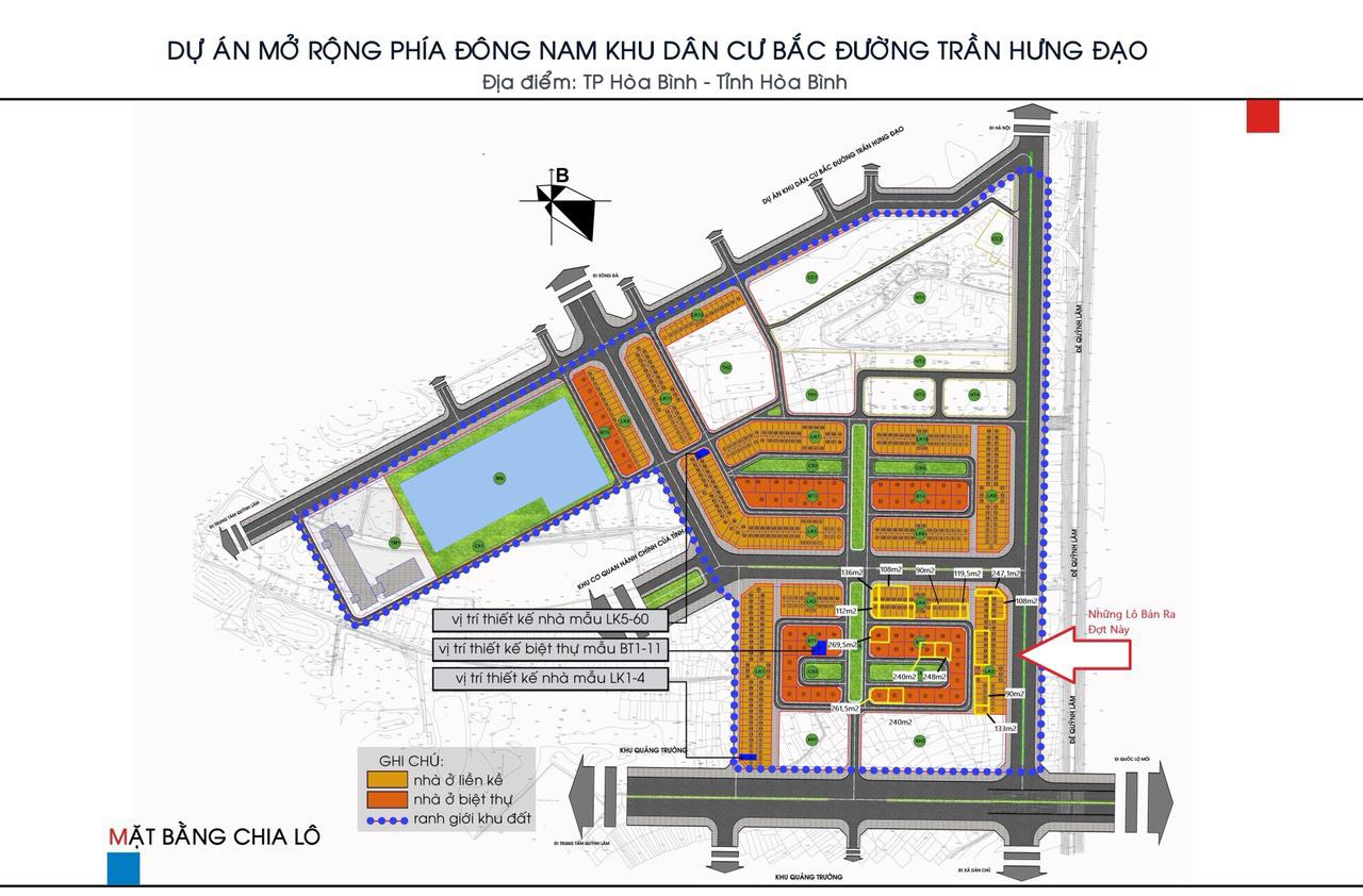 mặt bằng thiết kế khu đô thị hòa bình new city
