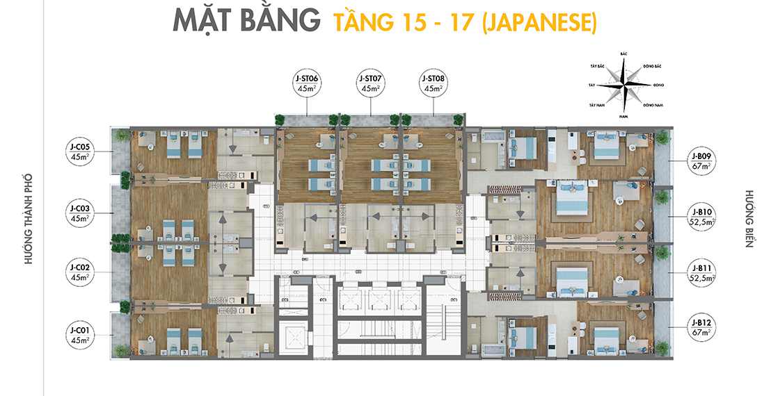 mặt bằng 1 tms luxury hotel & residences