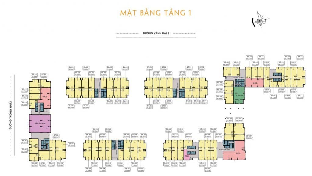 mặt bằng tầng 1 căn hộ 9x next gen