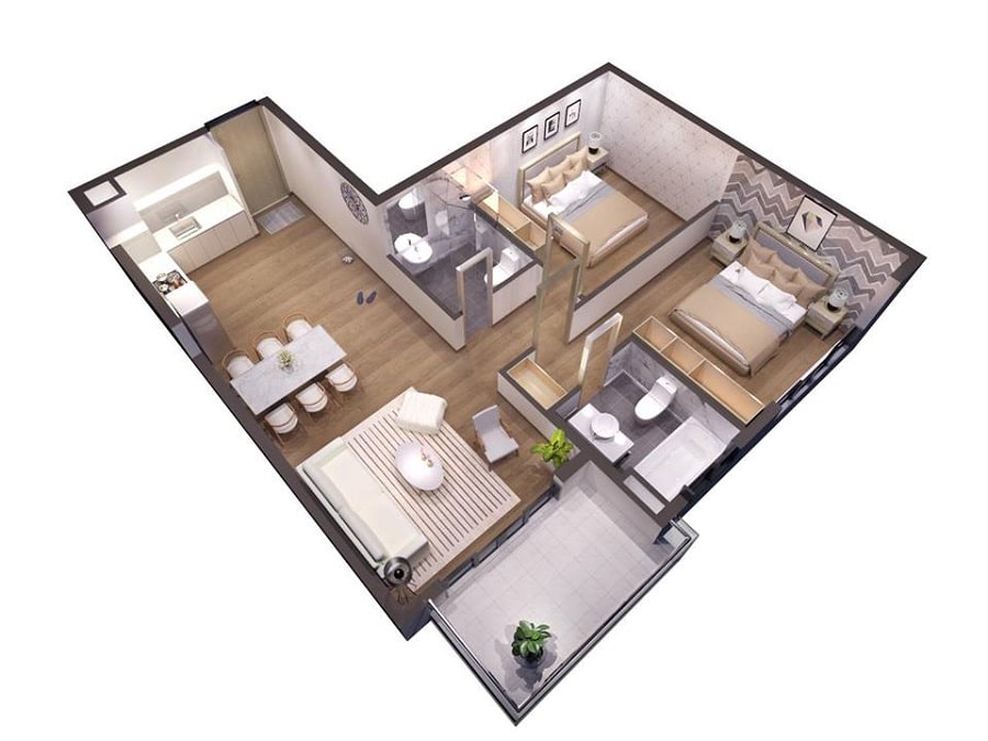 thiết kế căn hộ ocean vista 2