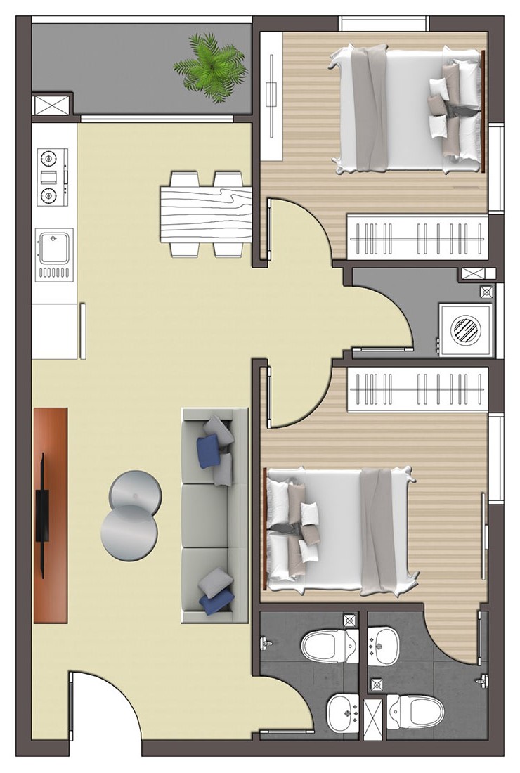 thiết kế căn hộ splus riverview bình dương