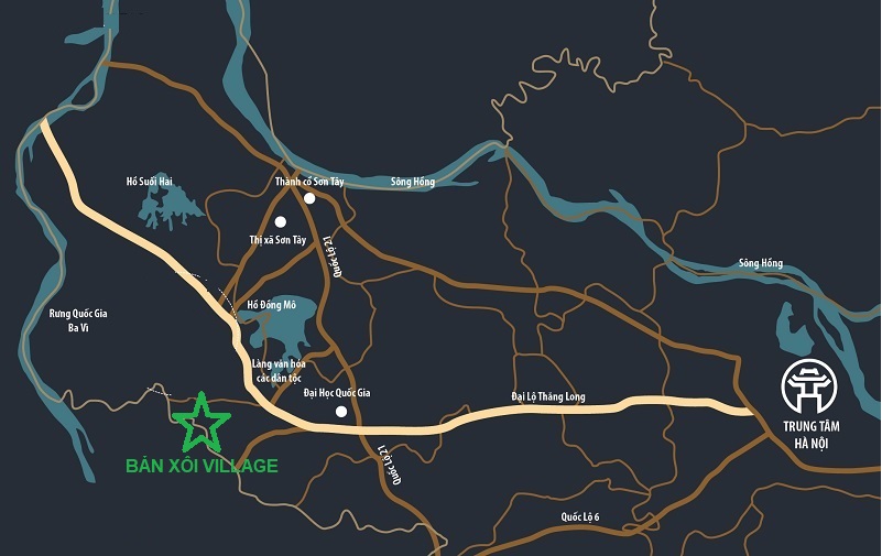 vị trí bản xôi village